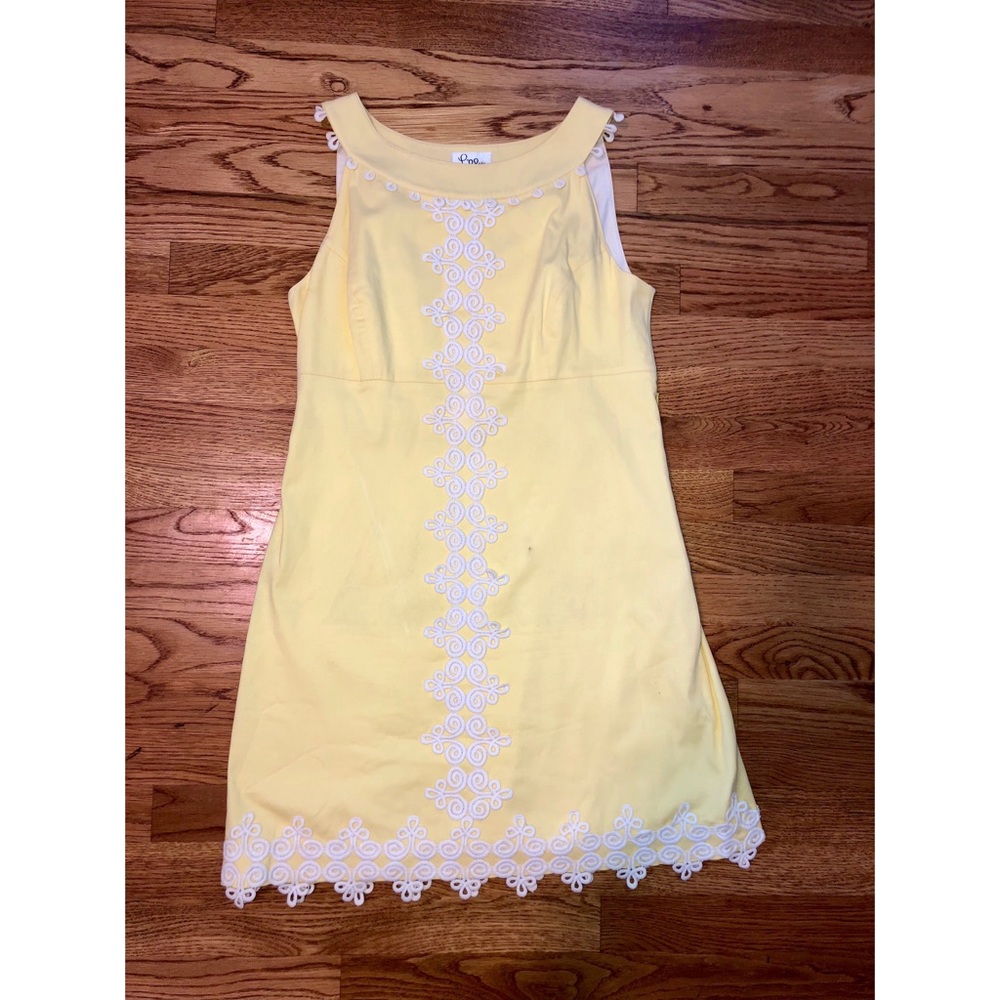 Lilly Pulitzer yellow shift dress size 4